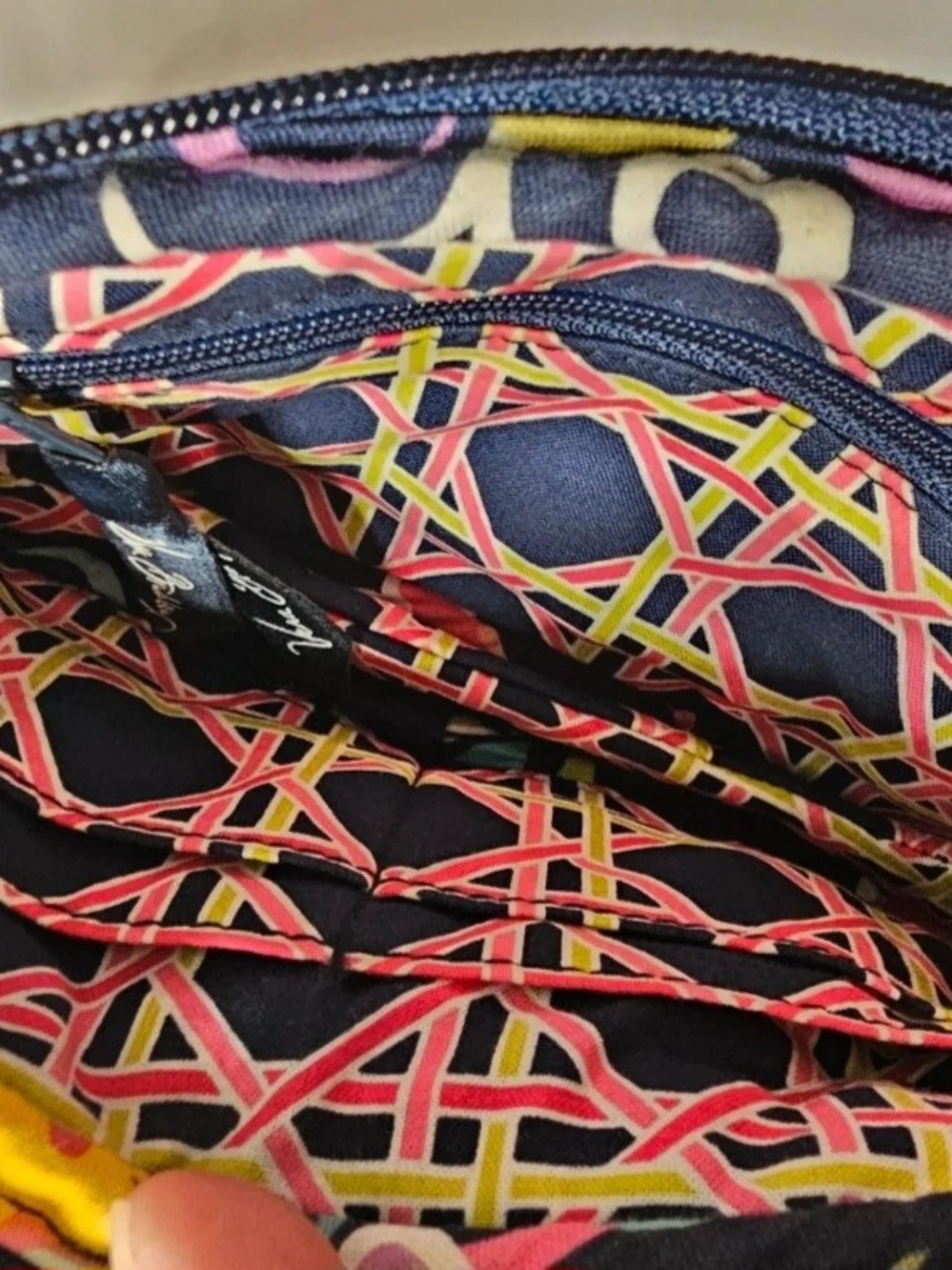 Vera Bradley Navy Floral Quilted Wristlet and Case Set